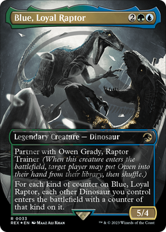 Blue, Loyal Raptor (Emblem) (Borderless) [Jurassic World Collection Tokens]-1