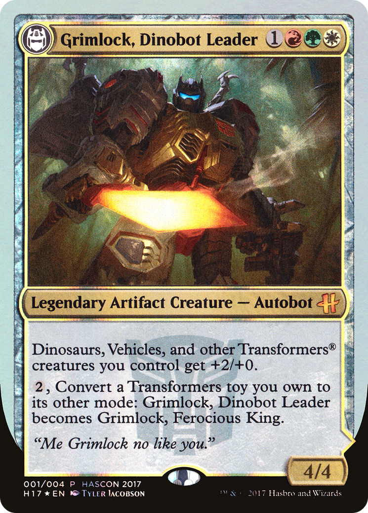 Grimlock, Dinobot Leader // Grimlock, Ferocious King [HasCon 2017]-3