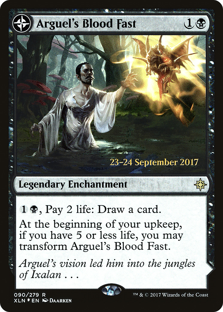 Arguel's Blood Fast // Temple of Aclazotz [Ixalan Prerelease Promos]-4