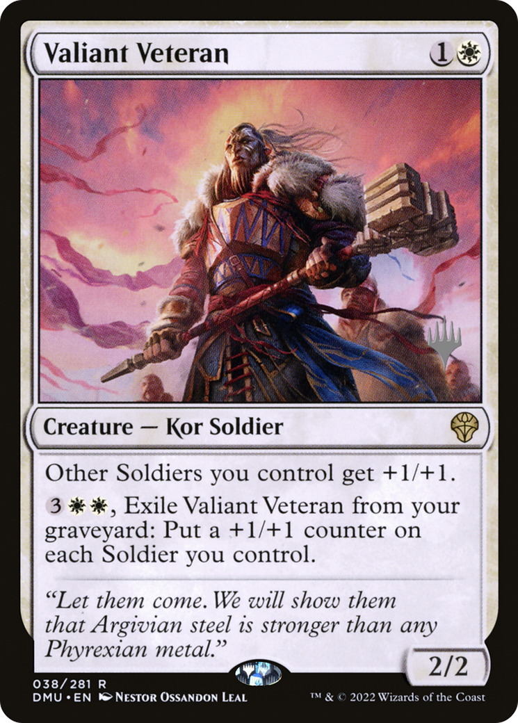 Valiant Veteran (PPDMU-038) - Dominaria United Promos-1