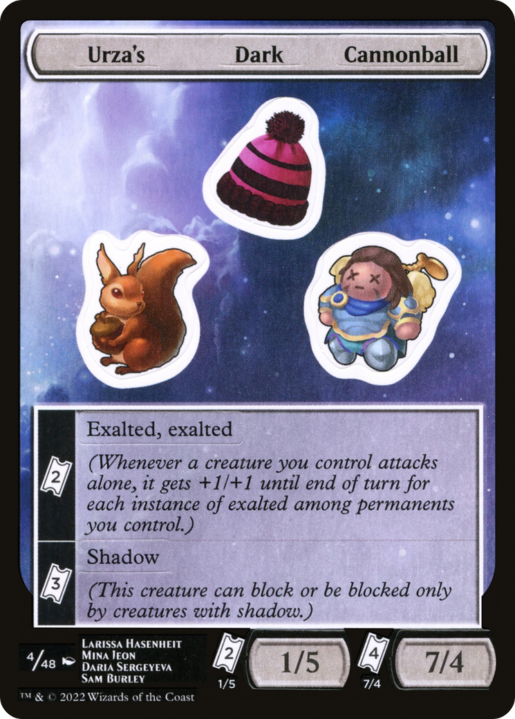 Urza's Dark Cannonball (UNF-004) - Unfinity Sticker Sheets-1