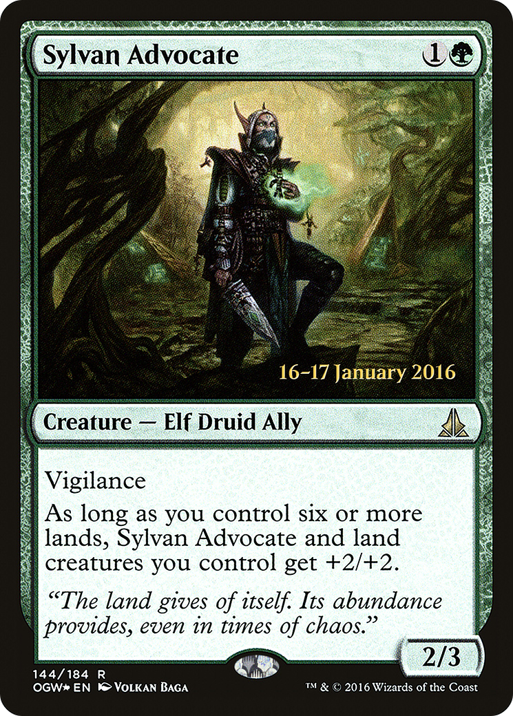Sylvan Advocate [Oath of the Gatewatch Prerelease Promos]-1
