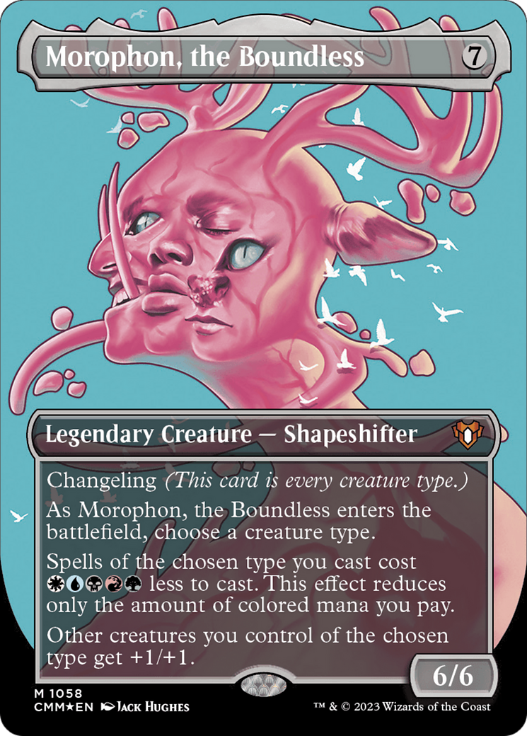 Morophon, the Boundless (Borderless Textured Foil Frame Break) [Commander Masters]-1