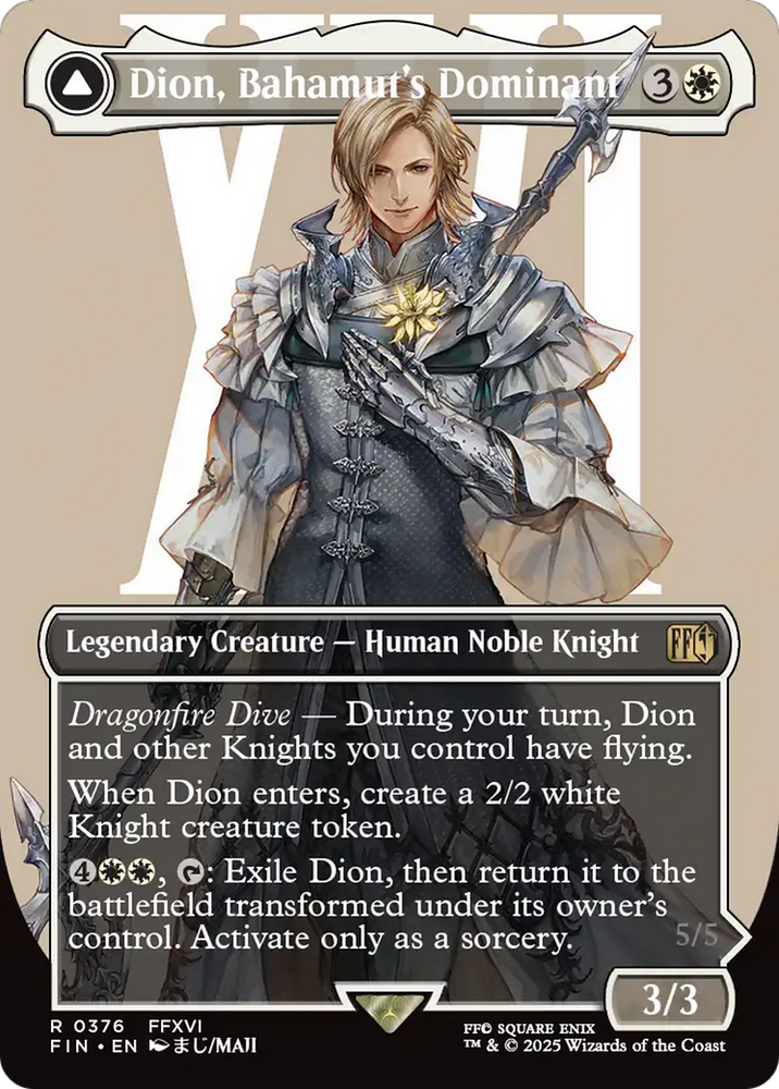 Dion, Bahamut's Dominant // Bahamut, Warden of Light (Borderless) [FINAL FANTASY]
