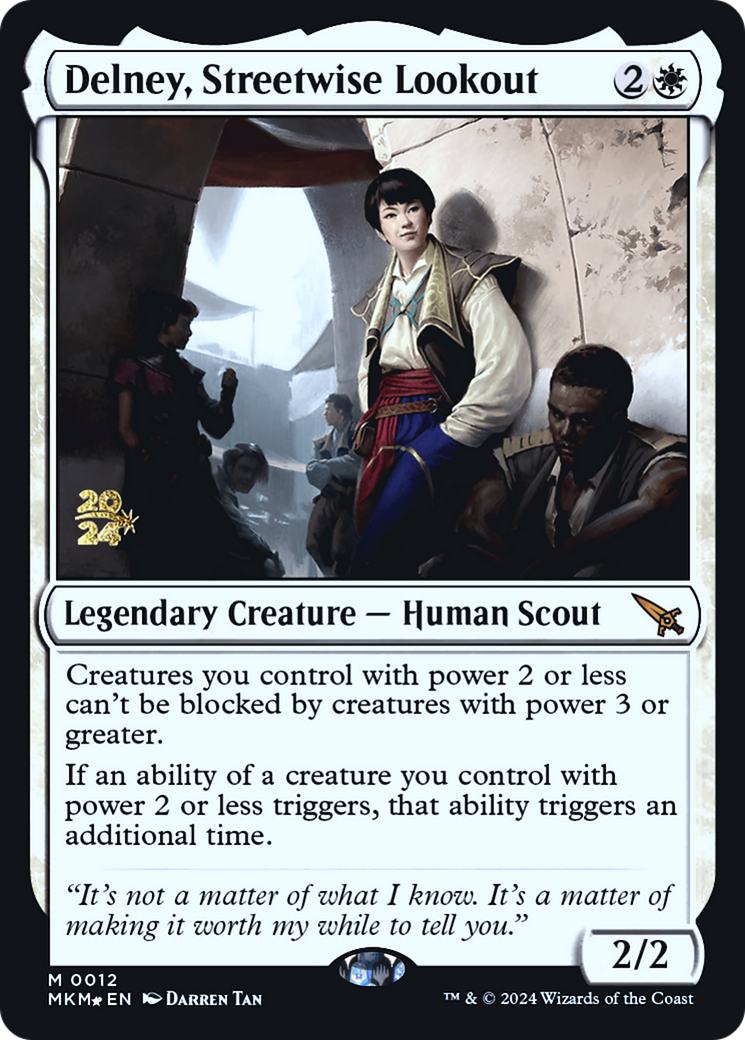 Delney, Streetwise Lookout [Murders at Karlov Manor Prerelease Promos]-1