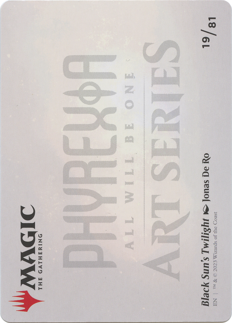Black Sun's Twilight // Black Sun's Twilight (AONE-019) - Phyrexia: All Will Be One Art Series (Borderless) Foil-2