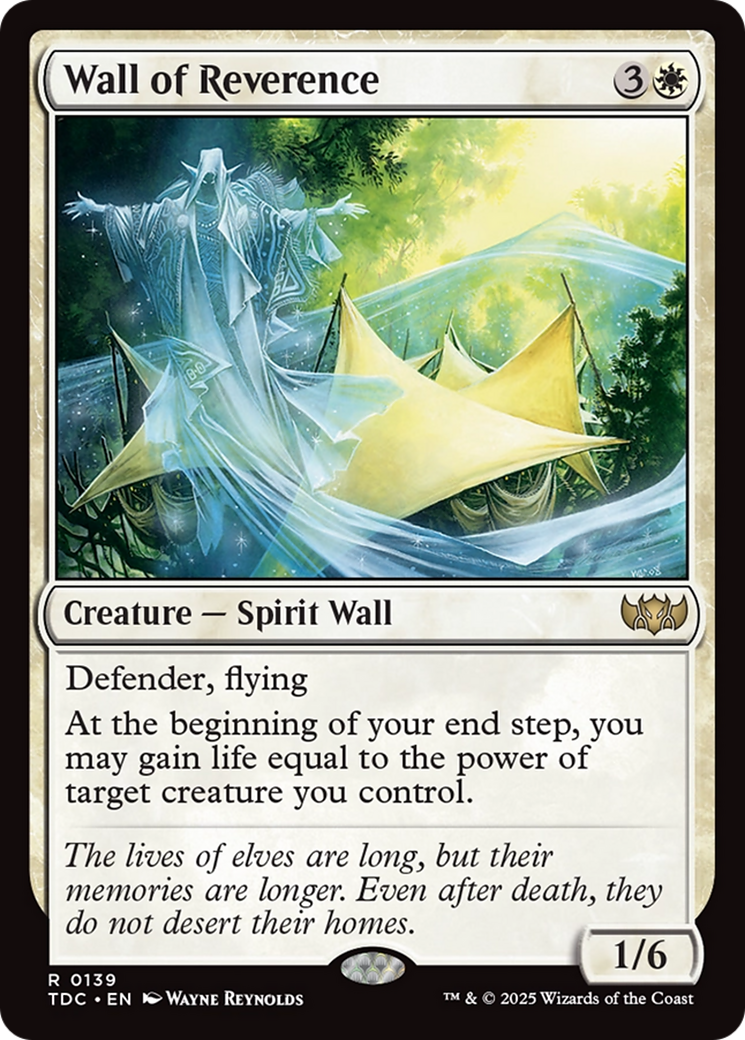 Wall of Reverence (TDC-139) - Commander: Tarkir: Dragonstorm-1
