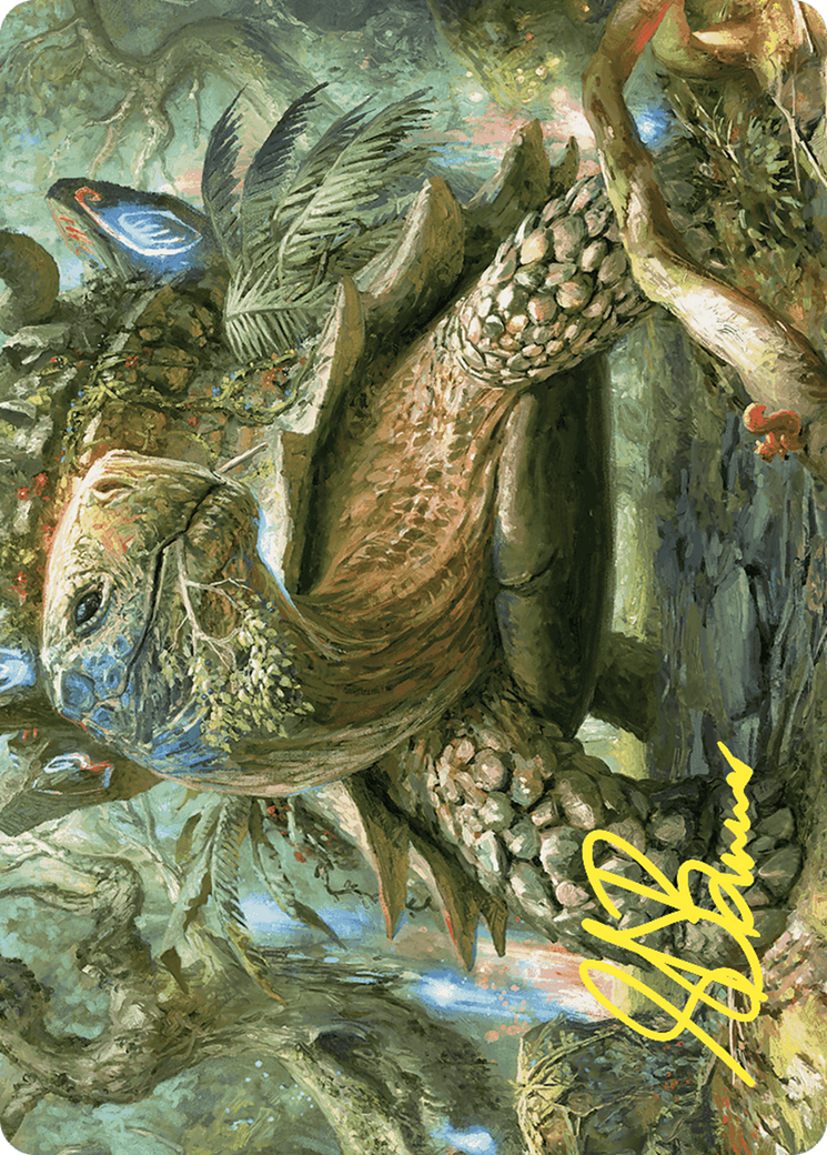 Blossoming Tortoise // Blossoming Tortoise (AWOE-024) - Wilds of Eldraine Art Series (Borderless) Foil-1