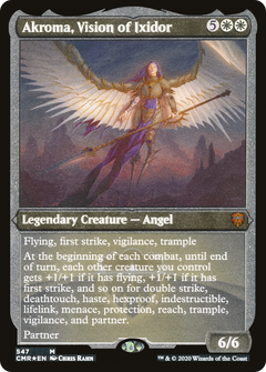Akroma, Vision of Ixidor (Etched) [Commander Legends]-1