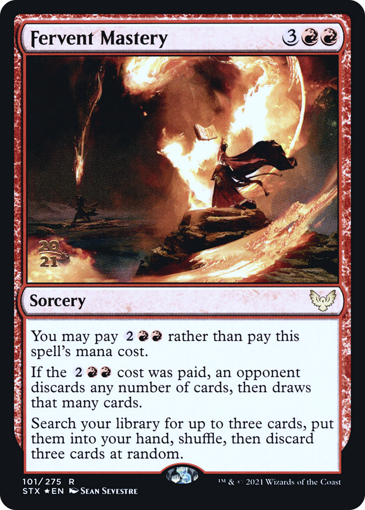 Fervent Mastery [Strixhaven: School of Mages Prerelease Promos]-1