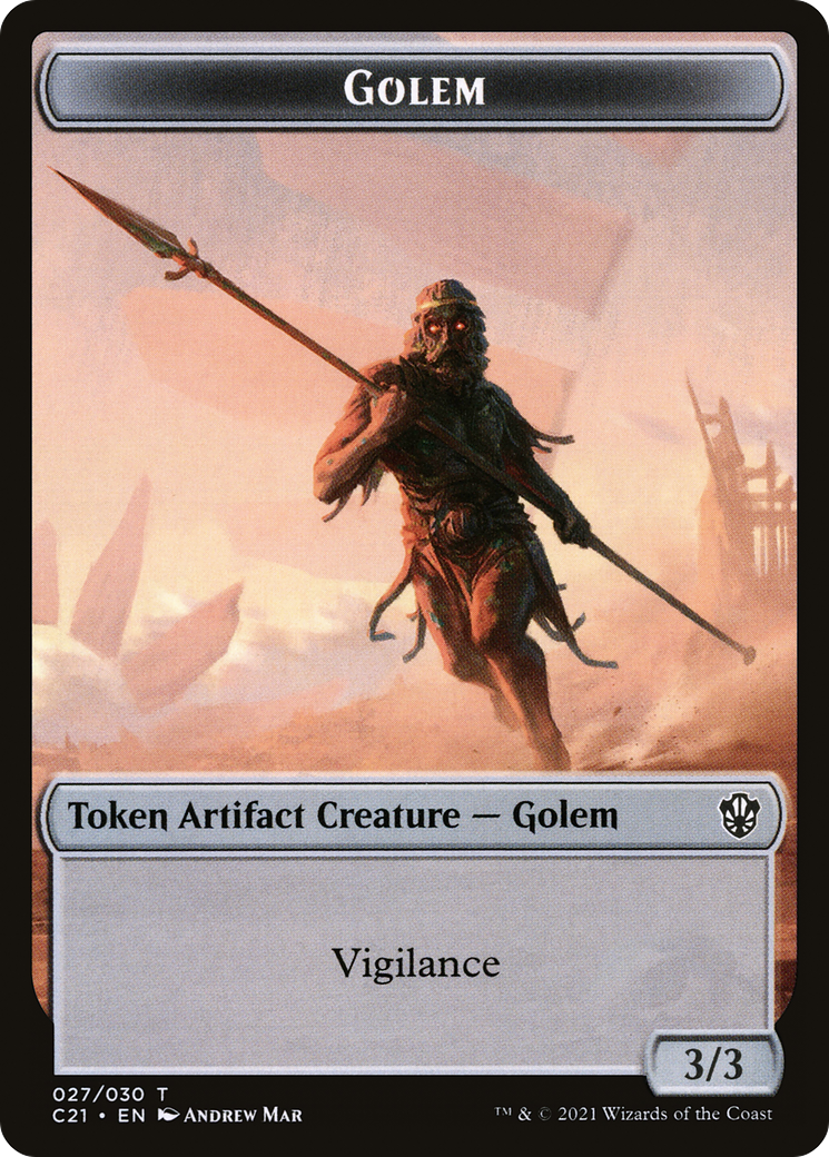 Golem (TC21-027) - Commander 2021 Tokens-1