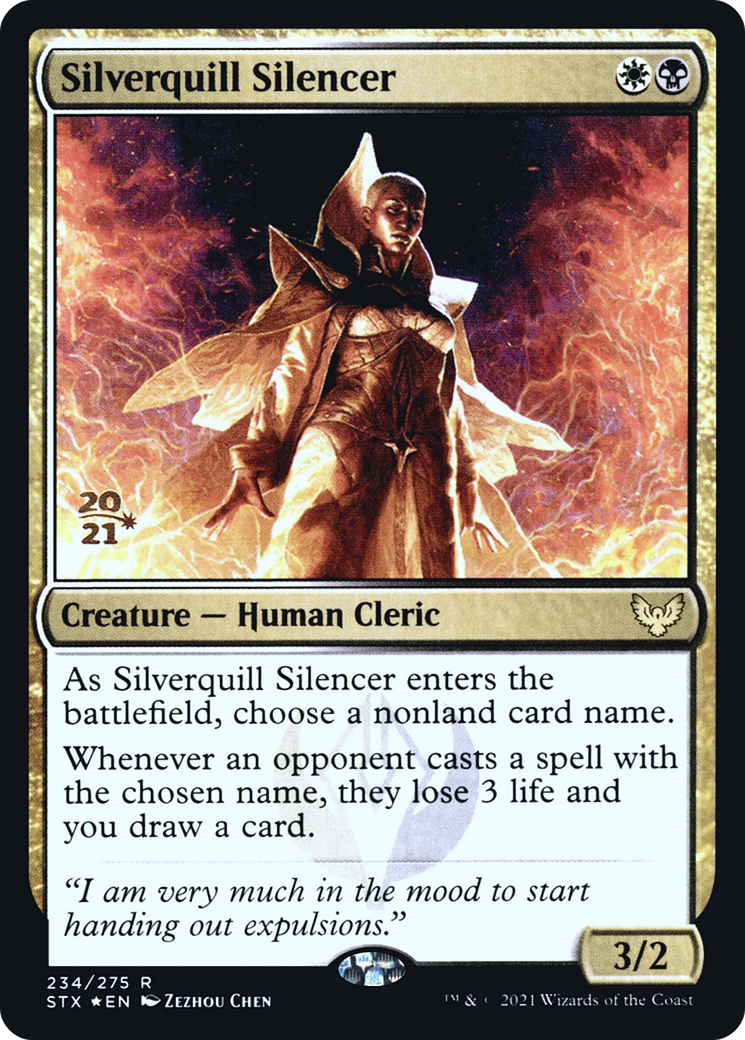 Silverquill Silencer [Strixhaven: School of Mages Prerelease Promos]-1