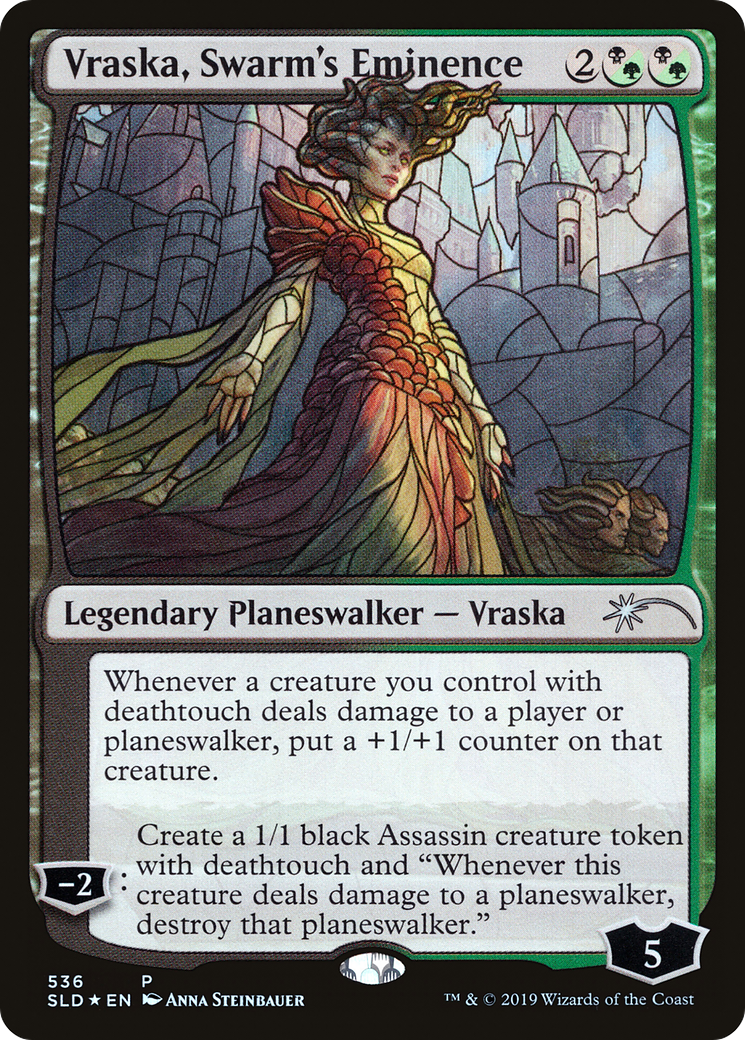 Vraska, Swarm's Eminence (Stained Glass) (SLD-536) - Secret Lair Drop Foil-1