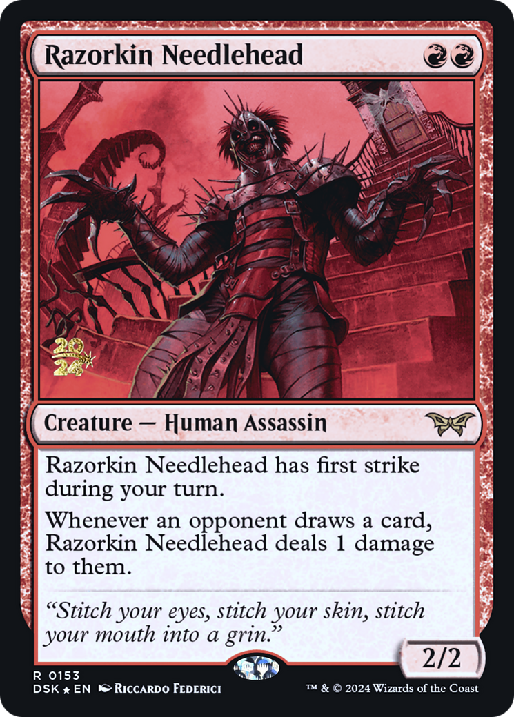 Razorkin Needlehead [Duskmourn: House of Horror Prerelease Promos]-1