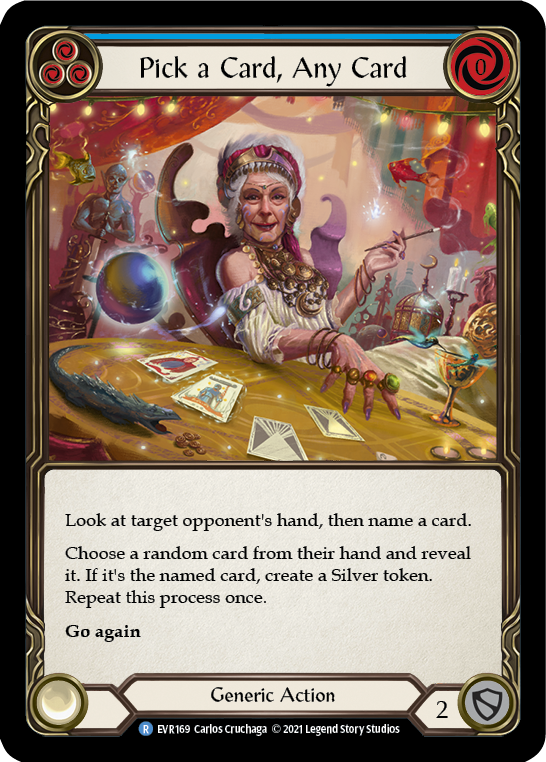 Pick a Card, Any Card (Blue) [EVR169] (Everfest)  1st Edition Rainbow Foil-2