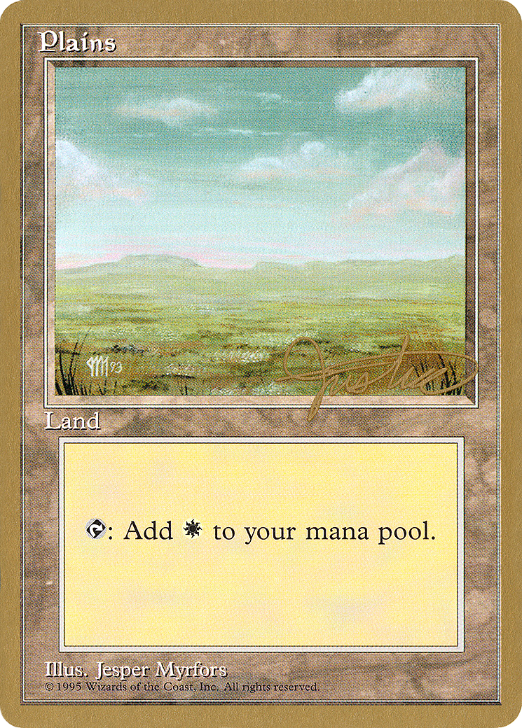 Plains (A) - 1996 Mark Justice (4ED) (WCD-) - Pro Tour Collector Set-1