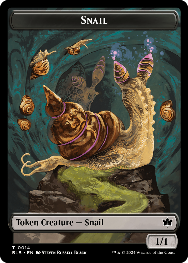 Snail // Thundertrap Trainer Double-Sided Token [Bloomburrow Tokens]-1
