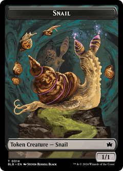 Snail // Thundertrap Trainer Double-Sided Token [Bloomburrow Tokens]-1