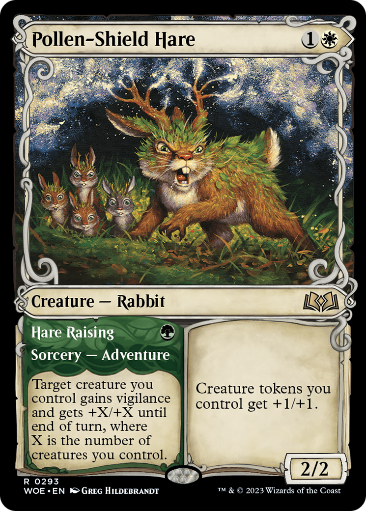 Pollen-Shield Hare // Hare Raising (Showcase) [Wilds of Eldraine]-1