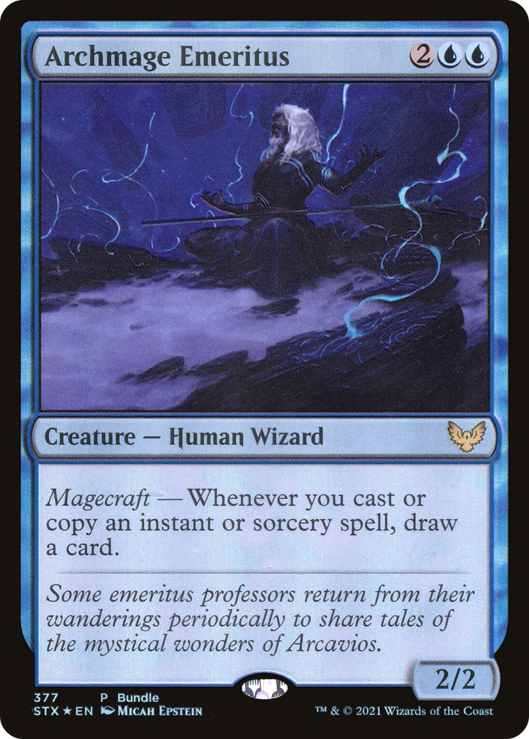 Archmage Emeritus (Bundle) [Strixhaven: School of Mages Promos]-1