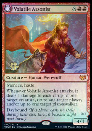 Volatile Arsonist // Dire-Strain Anarchist [Innistrad: Crimson Vow Prerelease Promos]-1