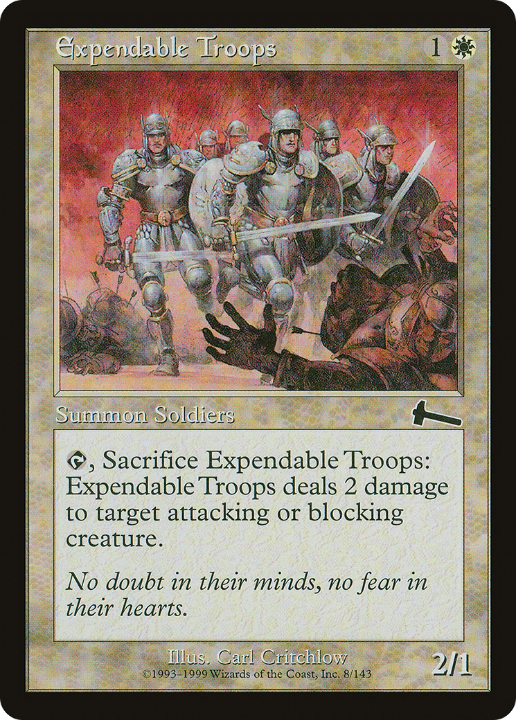 Expendable Troops [Urza's Legacy]-1