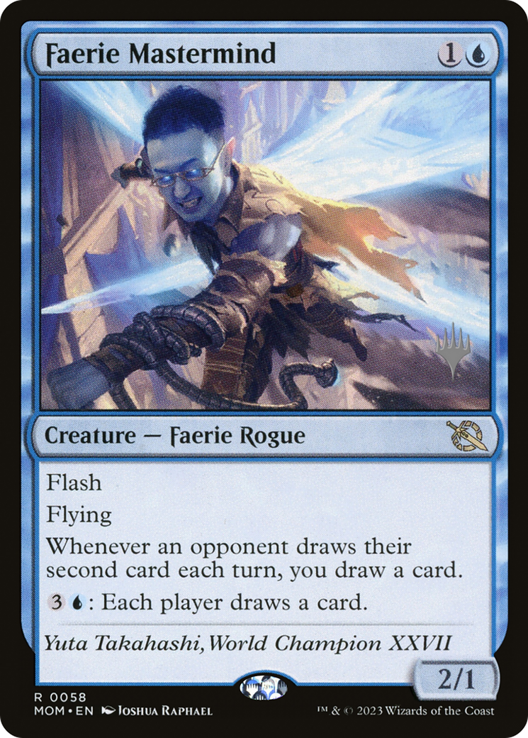 Faerie Mastermind (PPMOM-058) - March of the Machine Promos Foil-1