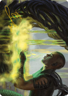 Necrogen Communion Art Card (Gold-Stamped Signature) [Phyrexia: All Will Be One Art Series]-1