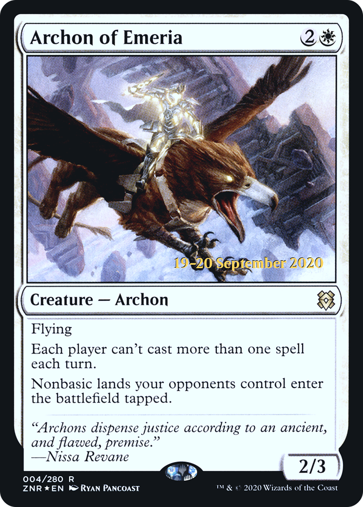 Archon of Emeria [Zendikar Rising Prerelease Promos]-1