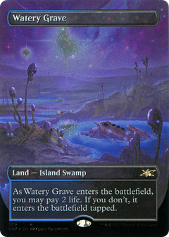 Watery Grave (Borderless) (Galaxy Foil) (UNF-529) - Unfinity (Borderless) Foil-1