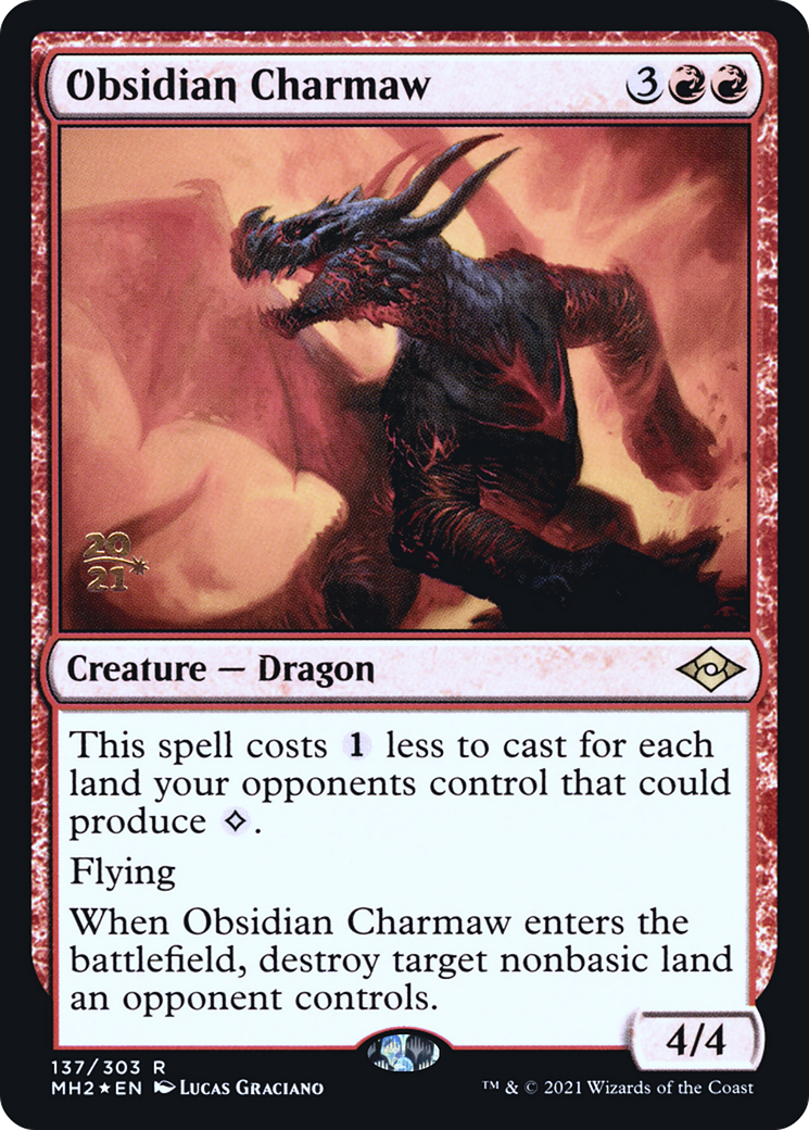 Obsidian Charmaw [Modern Horizons 2 Prerelease Promos]-1