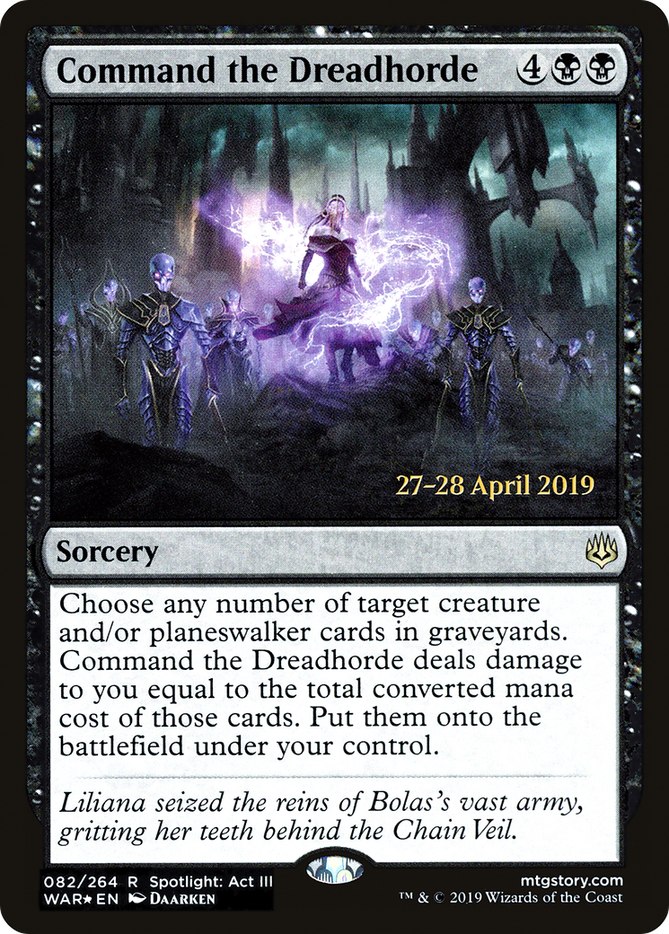Command the Dreadhorde [War of the Spark Prerelease Promos]-1