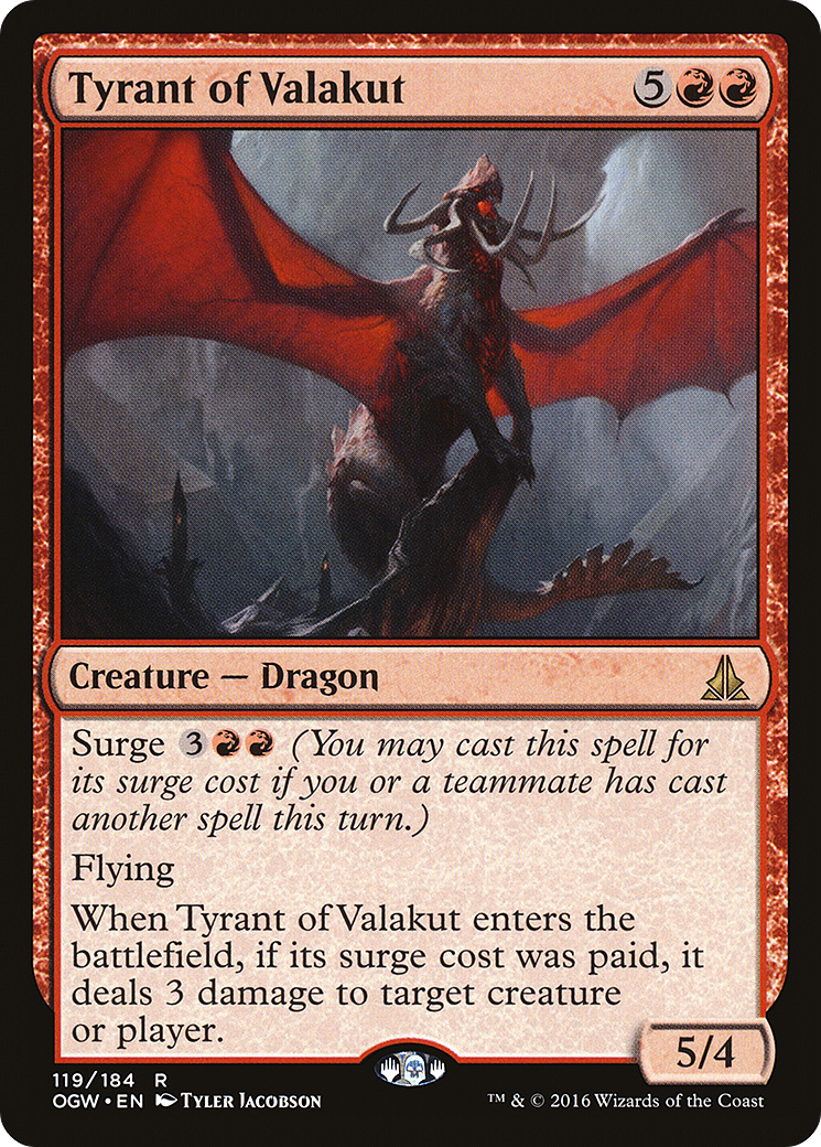 Tyrant of Valakut (OGW-119) - Oath of the Gatewatch Foil-1