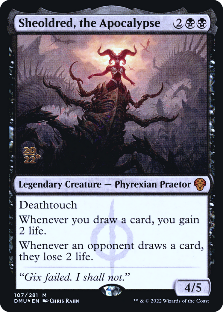 Sheoldred, the Apocalypse [Dominaria United Prerelease Promos]-1