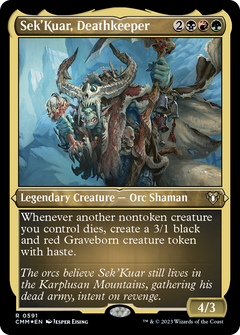 Sek'Kuar, Deathkeeper (Foil Etched) [Commander Masters]-1