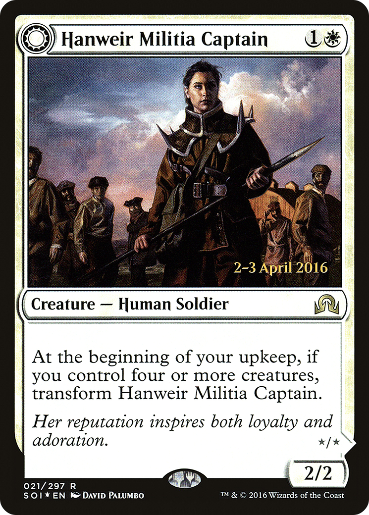Hanweir Militia Captain // Westvale Cult Leader [Shadows over Innistrad Prerelease Promos]-3