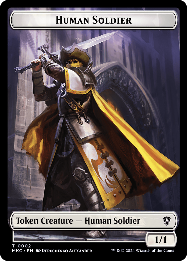 Human Soldier (TMKC-002) - Murders at Karlov Manor Commander Tokens-1