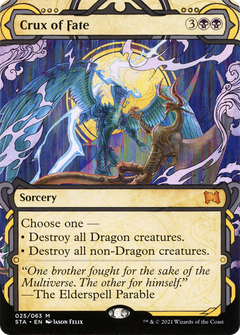 Crux of Fate (STA-025) - Strixhaven Mystical Archive: (Showcase) (Borderless) Etched Foil-1
