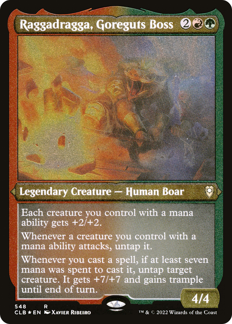 Raggadragga, Goreguts Boss (CLB-548) - Commander Legends: Battle for Baldur's Gate Etched Foil-1