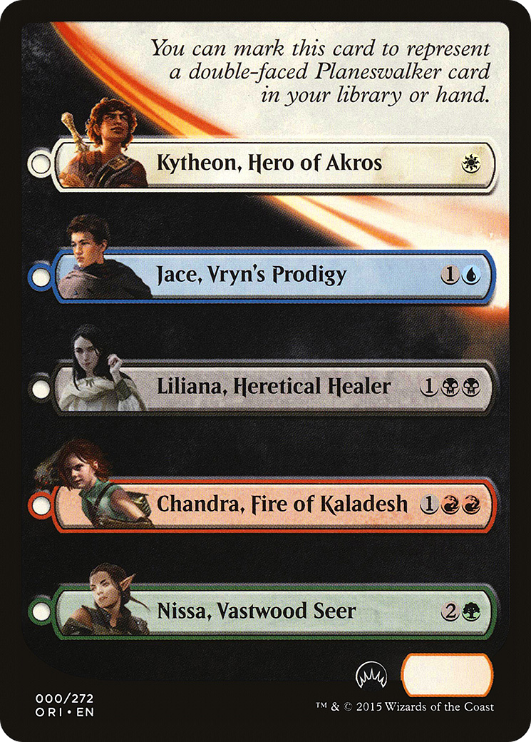Magic Origins Checklist [Magic Origins Tokens]-1