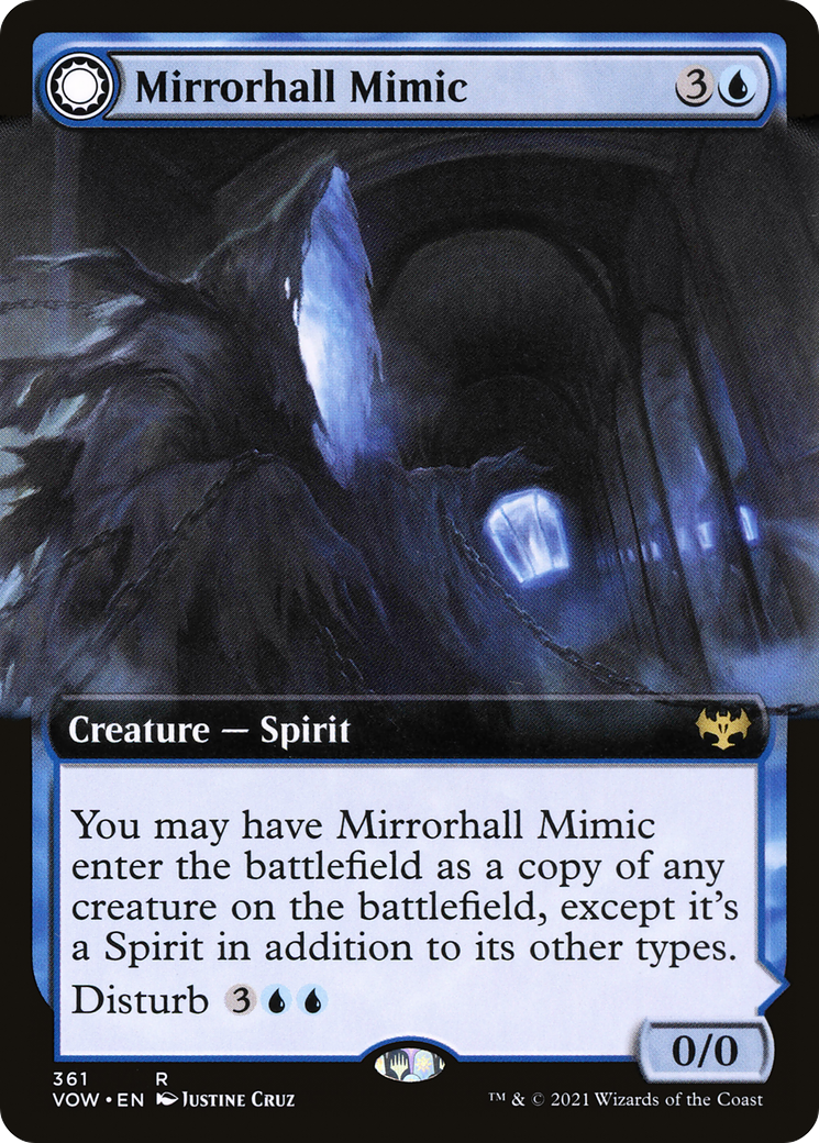 Mirrorhall Mimic // Ghastly Mimicry (Extended Art) [Innistrad: Crimson Vow]-3