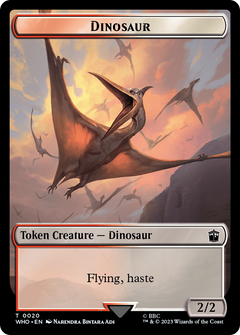 Warrior // Dinosaur Double-Sided Token [Doctor Who Tokens]-2