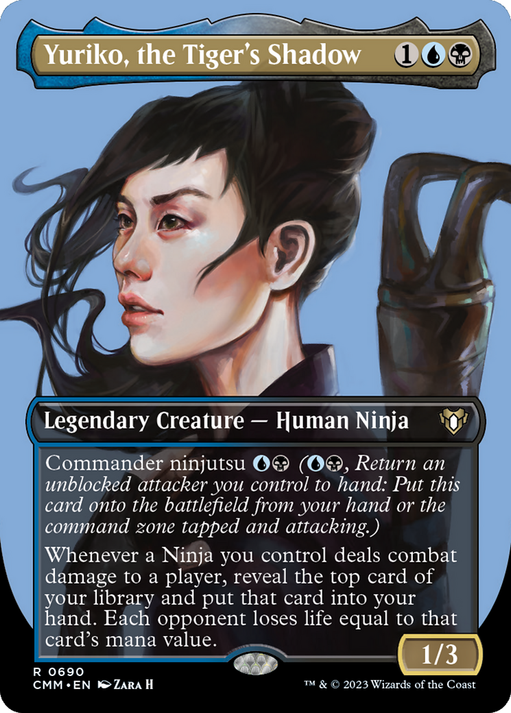 Yuriko, the Tiger's Shadow (Borderless) (CMM-690) - Commander Masters (Borderless)-1