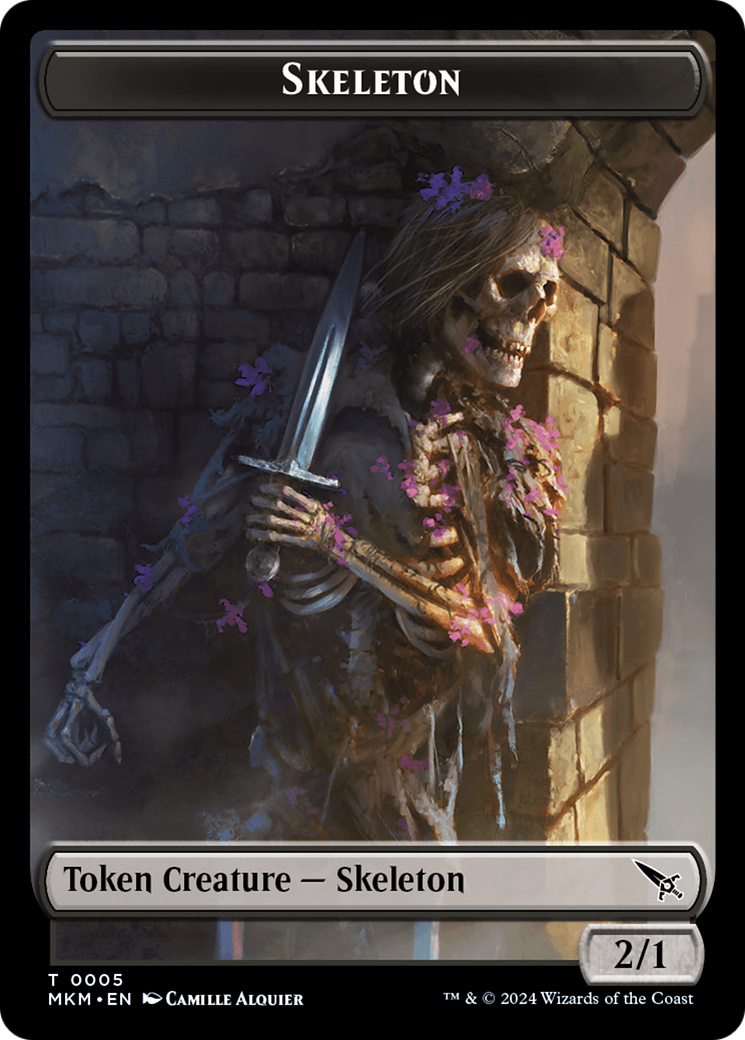 Detective // Skeleton Double-Sided Token [Murders at Karlov Manor Tokens]-2