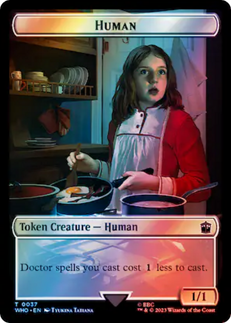 Human (0037) // Mark of the Rani Double-Sided Token (Surge Foil) [Doctor Who Tokens]-1