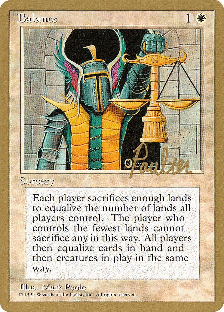 Balance - 1996 Preston Poulter (4ED) (WCD-) - Pro Tour Collector Set-1