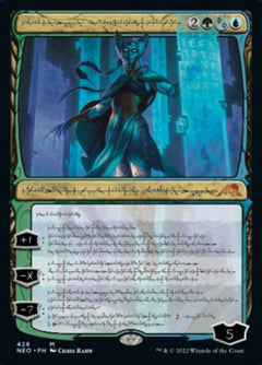 Tamiyo, Compleated Sage (Phyrexian) (Foil Etched) [Kamigawa: Neon Dynasty]-1
