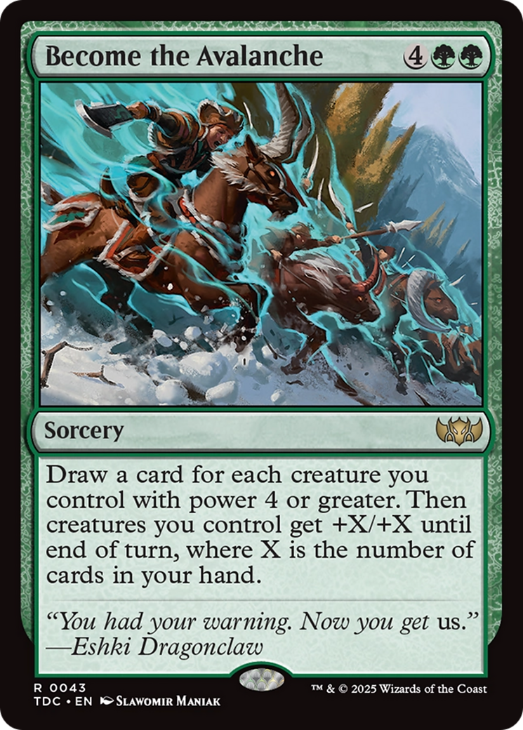 Become the Avalanche [Tarkir: Dragonstorm Commander]-1