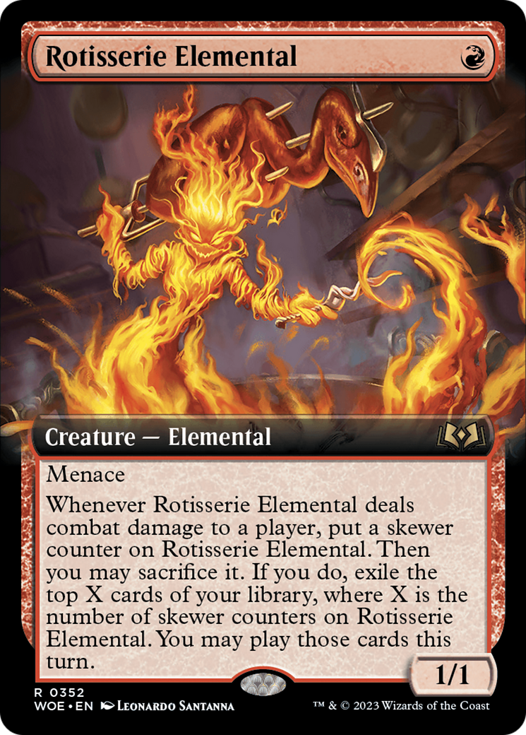 Rotisserie Elemental (Extended Art) [Wilds of Eldraine]-1