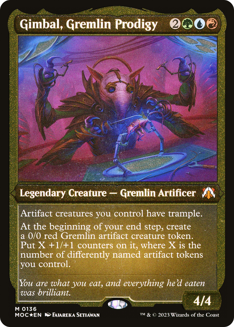 Gimbal, Gremlin Prodigy (MOC-136) - March of the Machine Commander Etched Foil-1